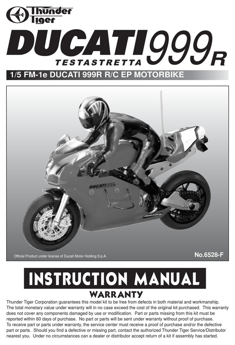 THUNDER TIGER DUCATI 999R User manual