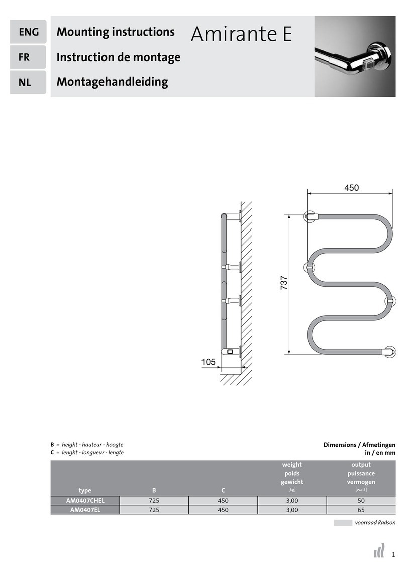 RADSON AMIRANTE E - MOUNTING User manual