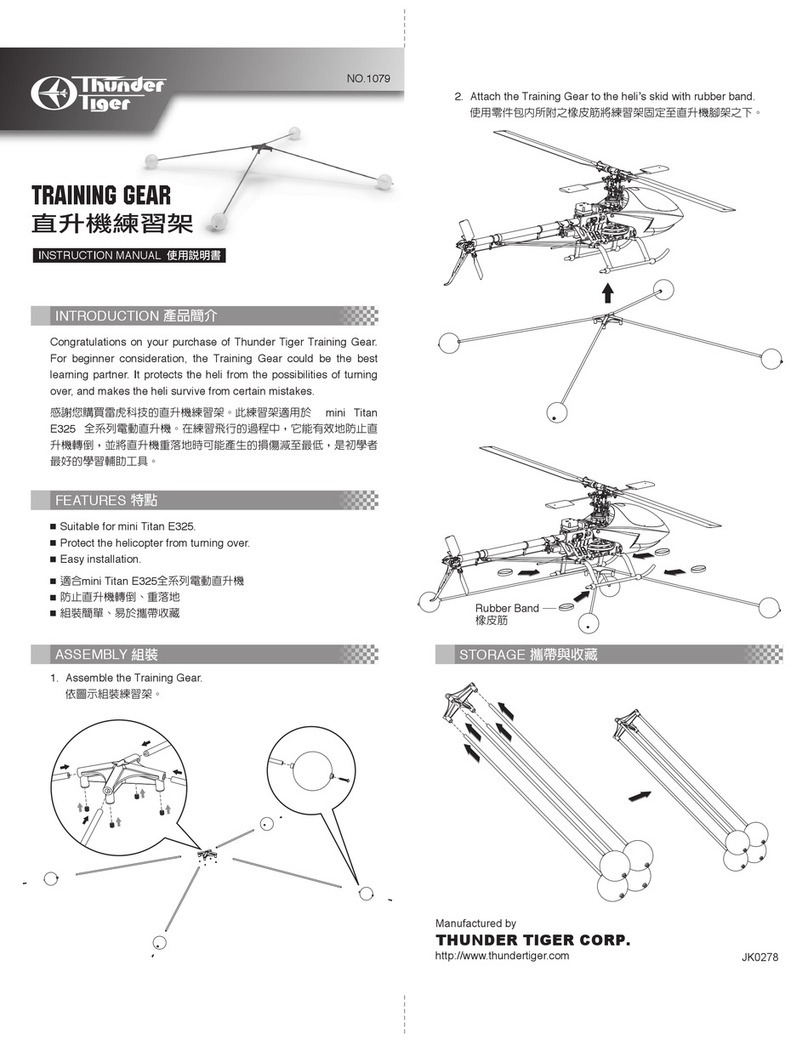 THUNDER TIGER TRAINING GEAR instruction manual THUNDER TIGER TRAINING GEAR instruction manual