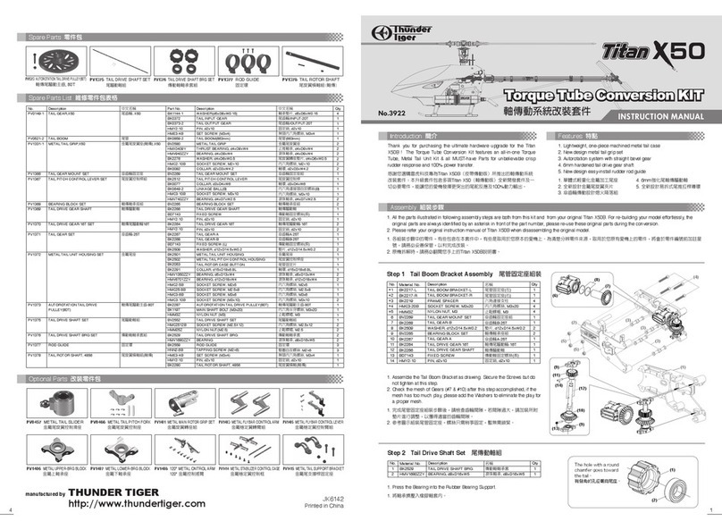 THUNDER TIGER TITAN X50 - User manual