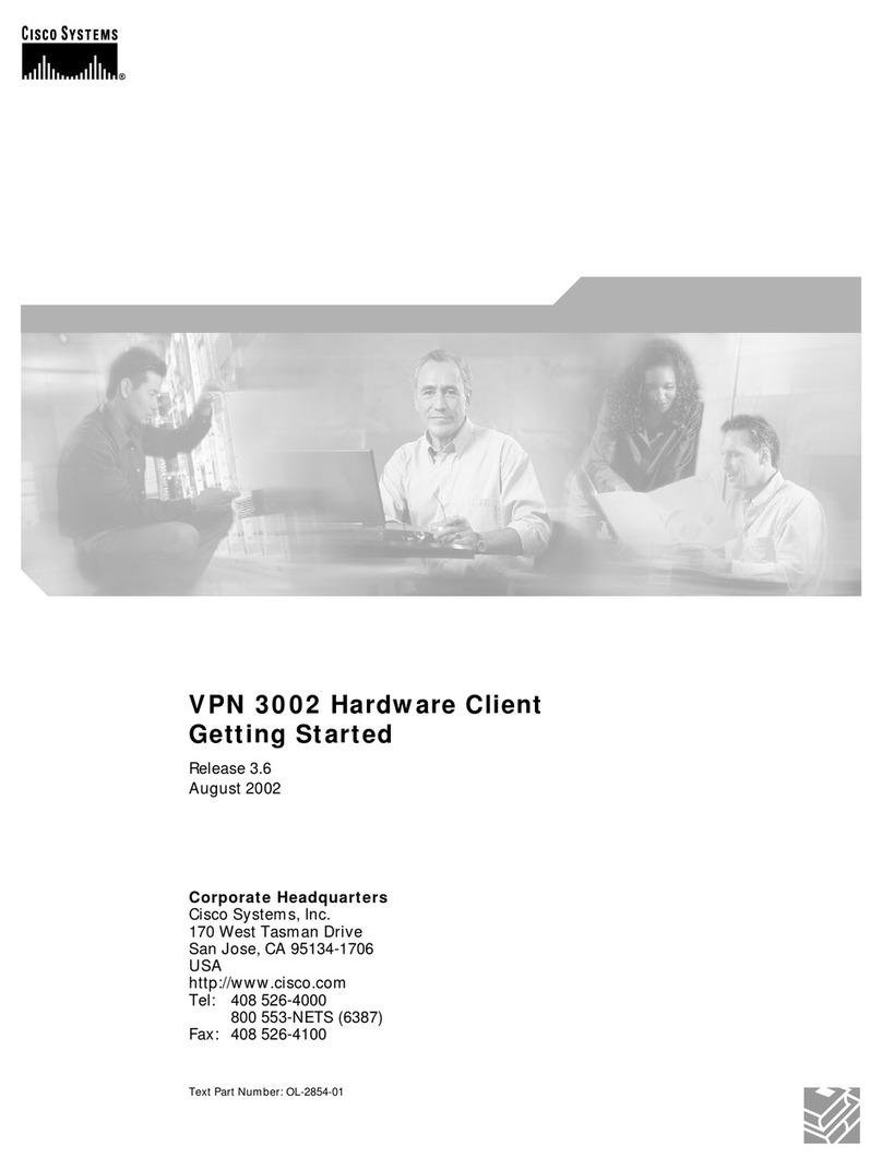 Cisco CVPN3002-K9 - Fast Ethernet VPN Gateway User manual