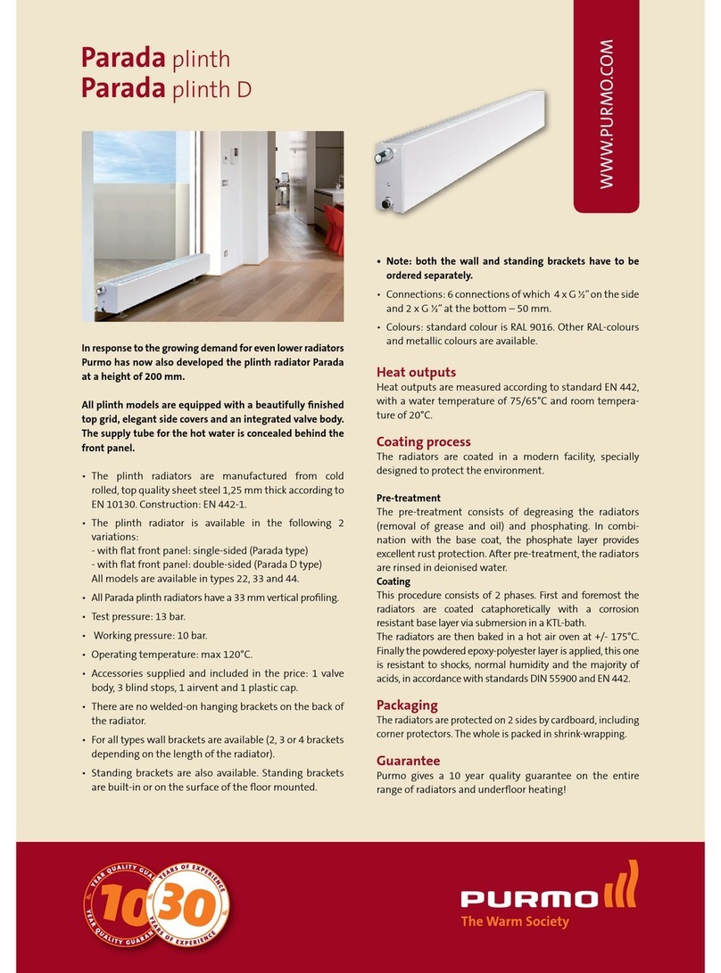 Purmo PARADA PLINTH User manual