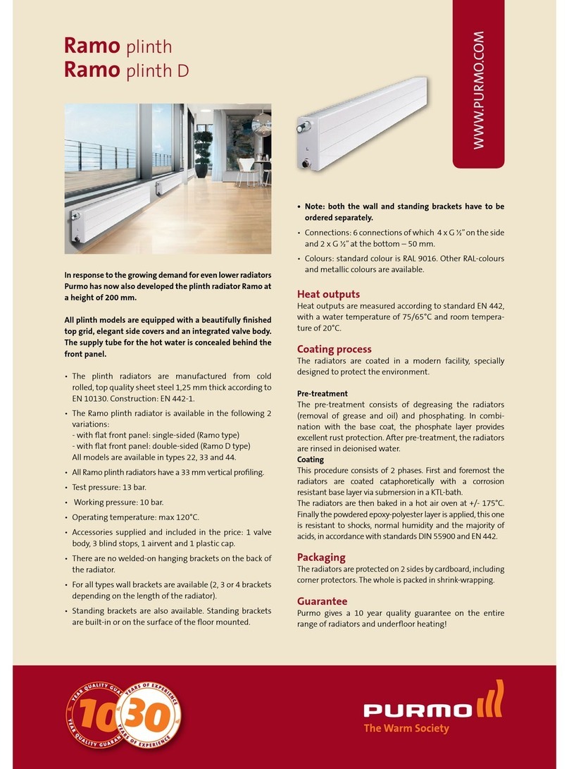 Purmo RAMO PLINTH datasheet