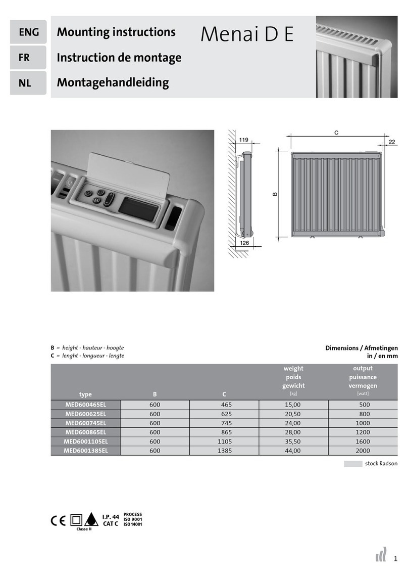 RADSON MENAI D E - MOUNTING User manual