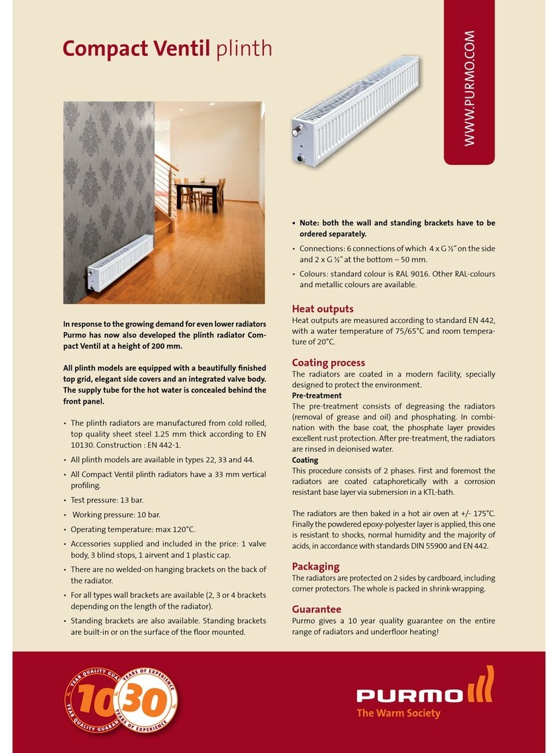 Purmo COMPACT VENTIL PLINTH User manual