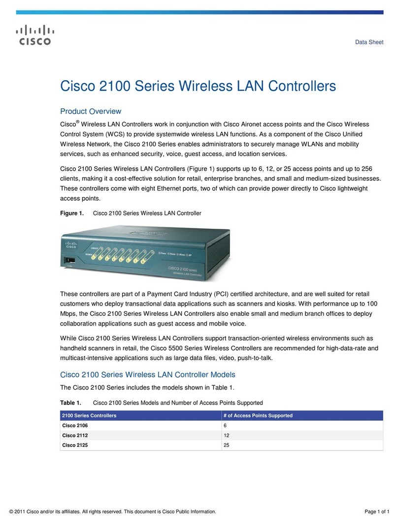 Cisco AIR-WLC2106-K9 - Wireless LAN Controller... User manual Cisco AIR-WLC2106-K9 - Wireless LAN Controller... User manual