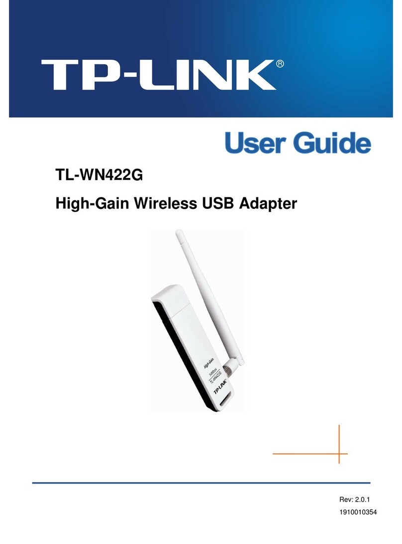 TP-Link TL-WN422G - 54Mbps High Gain Wireless USB... user guide