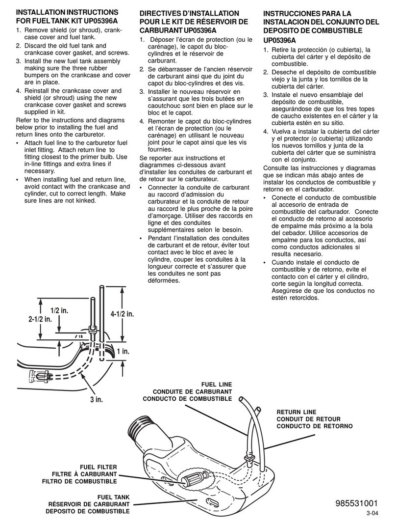 Homelite 985531001 INST SHEET User manual Homelite 985531001 INST SHEET User manual