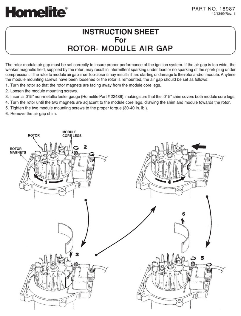Homelite 18987 instruction sheet