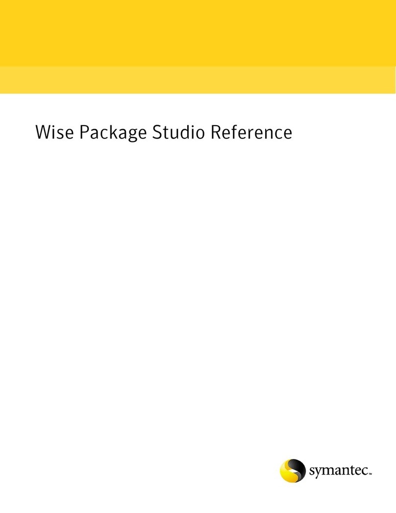 Symantec SOFTWARE MANAGER 8.0 - REFERENCE FOR WISE PACKAGE STUDIO... Service manual