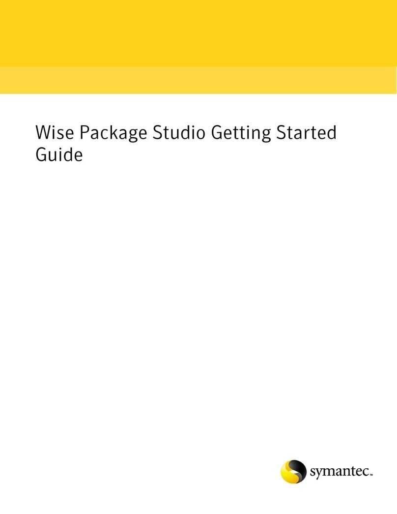 Symantec SOFTWARE MANAGER 8.0 - REFERENCE FOR WISE PACKAGE STUDIO... User manual