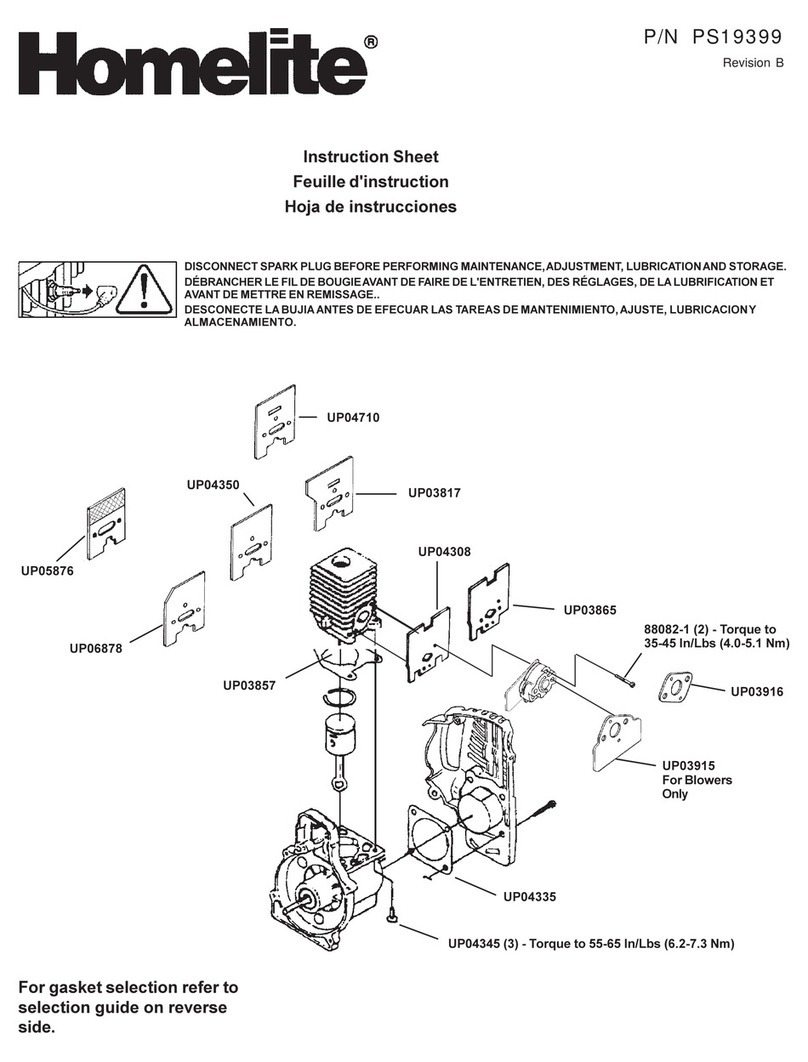 Homelite PS19399 REV B User manual
