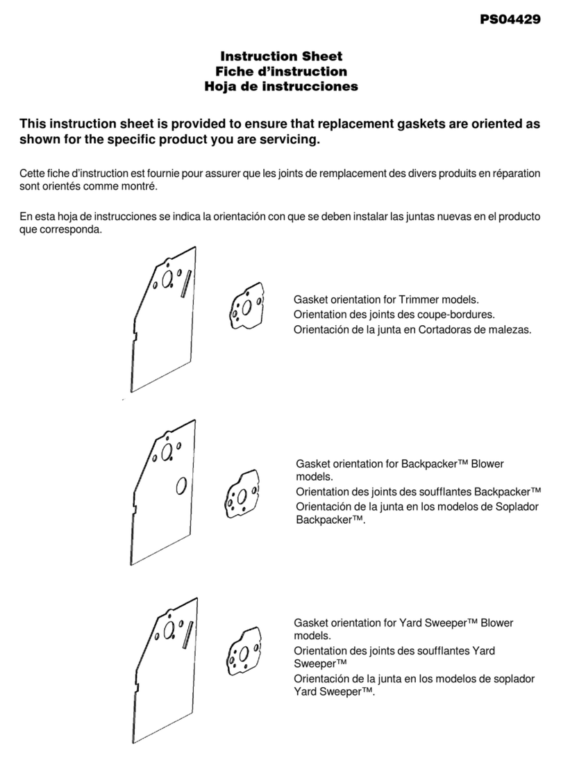 Homelite PS04429 instruction sheet