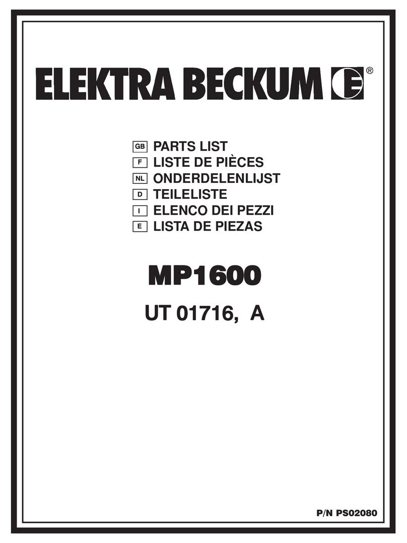 Elektra Beckum PS02080 parts list Elektra Beckum PS02080 parts list
