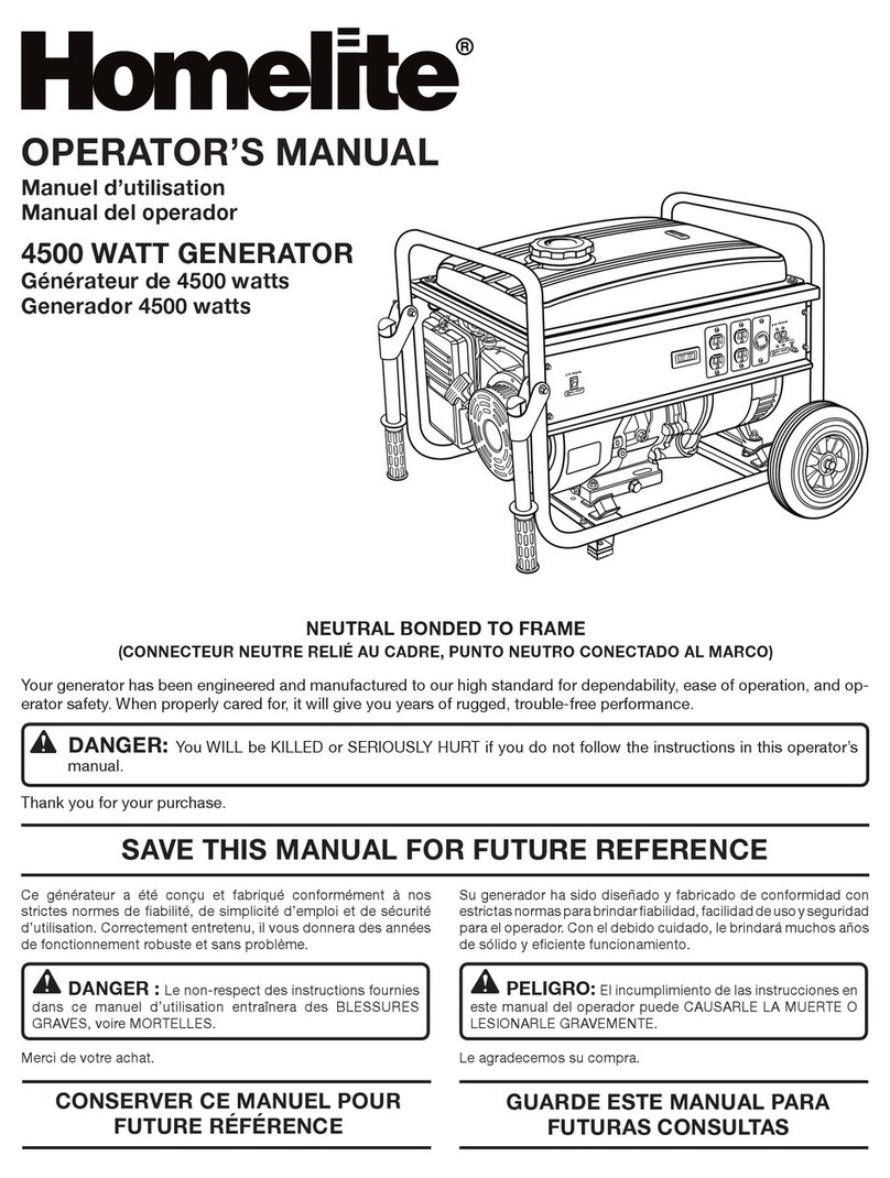 Homelite HGCA4500 Series User manual