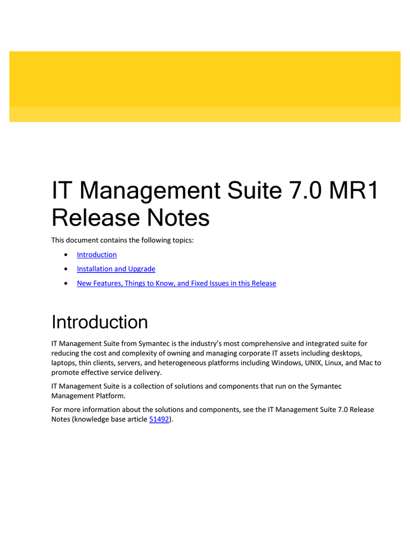 Symantec ALTIRIS IT MANAGEMENT SUITE 7.0 MR1 - S V1.0 Owner's manual