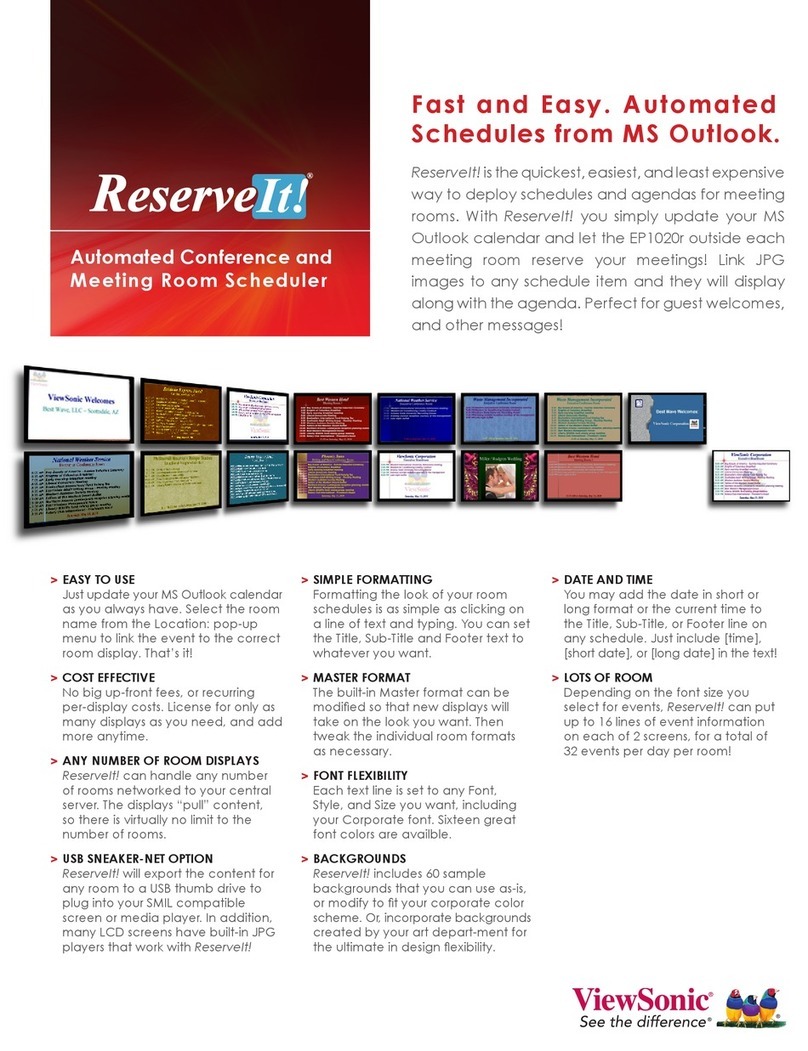 ViewSonic ReserveIt datasheet