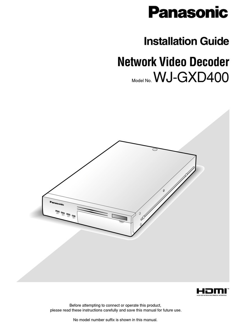 Panasonic WJ-GXD400 installation guide