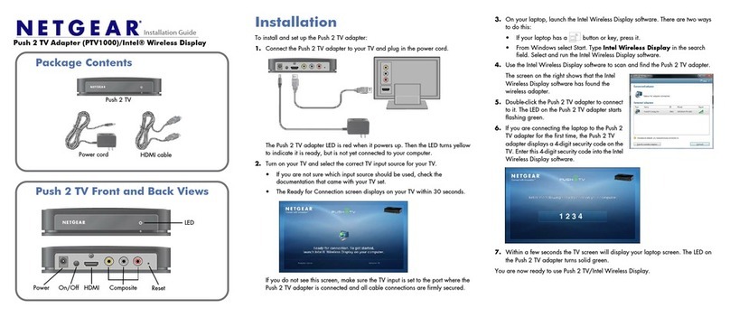 NETGEAR PTV1000 - Push2TV - TV Adapter User manual