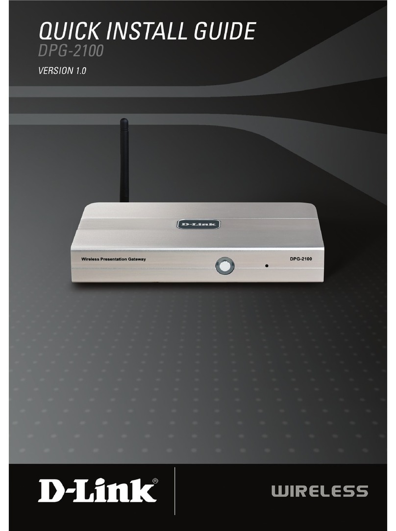 D-Link DPG-2100 - Wireless Presentation Gateway User manual D-Link DPG-2100 - Wireless Presentation Gateway User manual