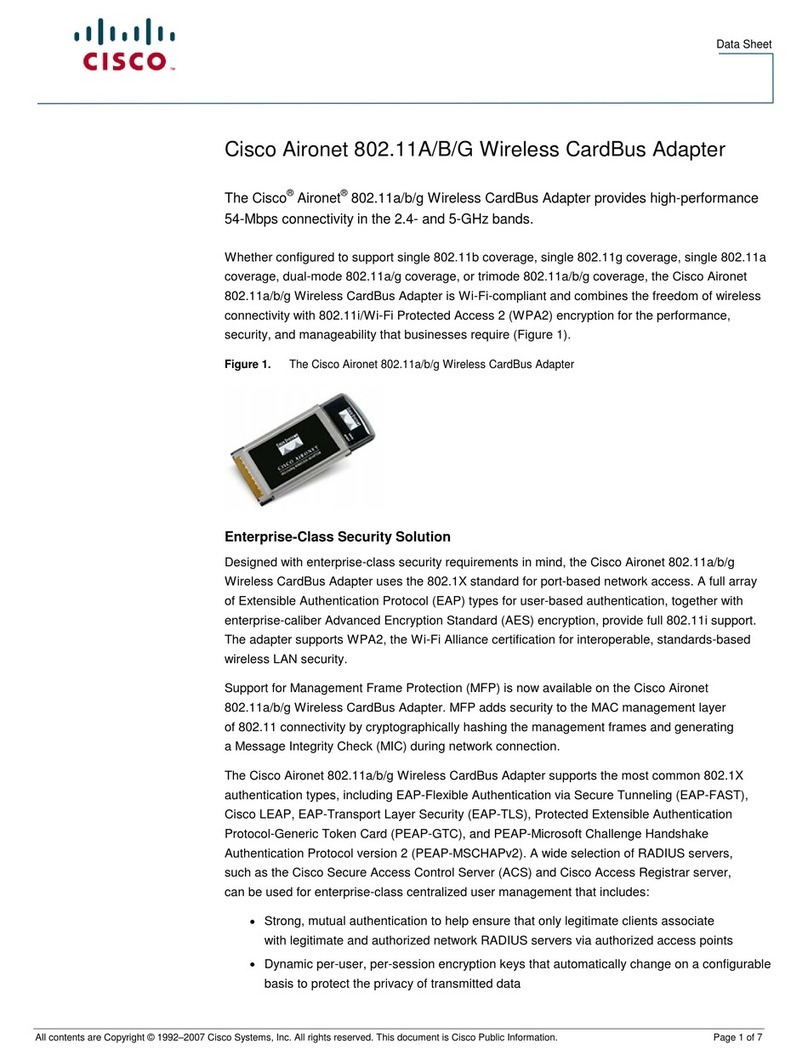 Cisco AIR-CB21AG-W-K9 User manual