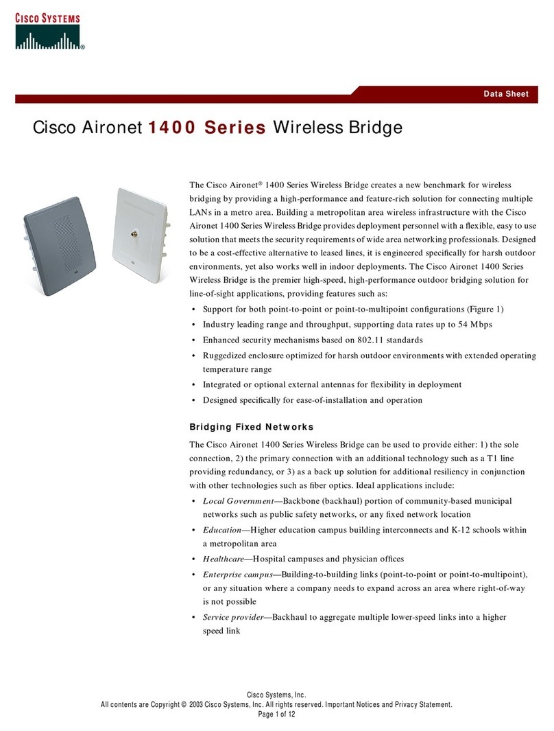 Cisco AIR-BR1410A-A-K9 - Aironet 1410 Wireless... User manual Cisco AIR-BR1410A-A-K9 - Aironet 1410 Wireless... User manual