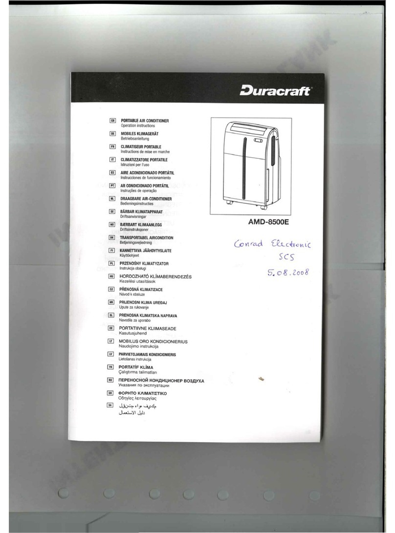 Duracraft AMD-8500E User manual