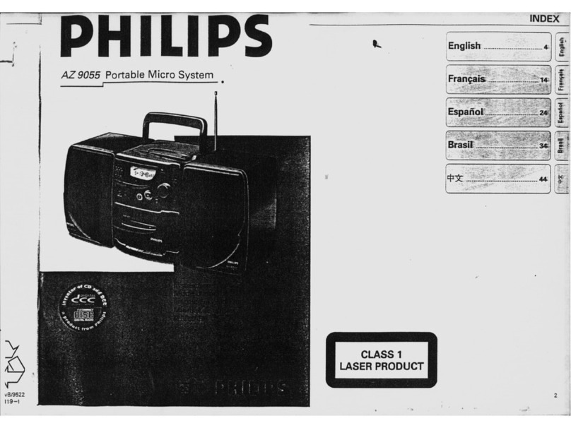 Philips AZ9055 - Portable Radio Cass Rec User manual