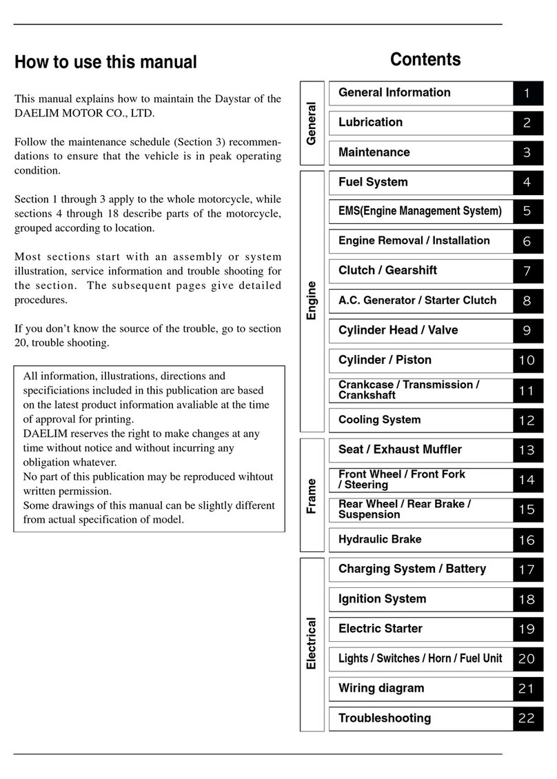 DAELIM DAYSTAR VL125E User manual DAELIM DAYSTAR VL125E User manual