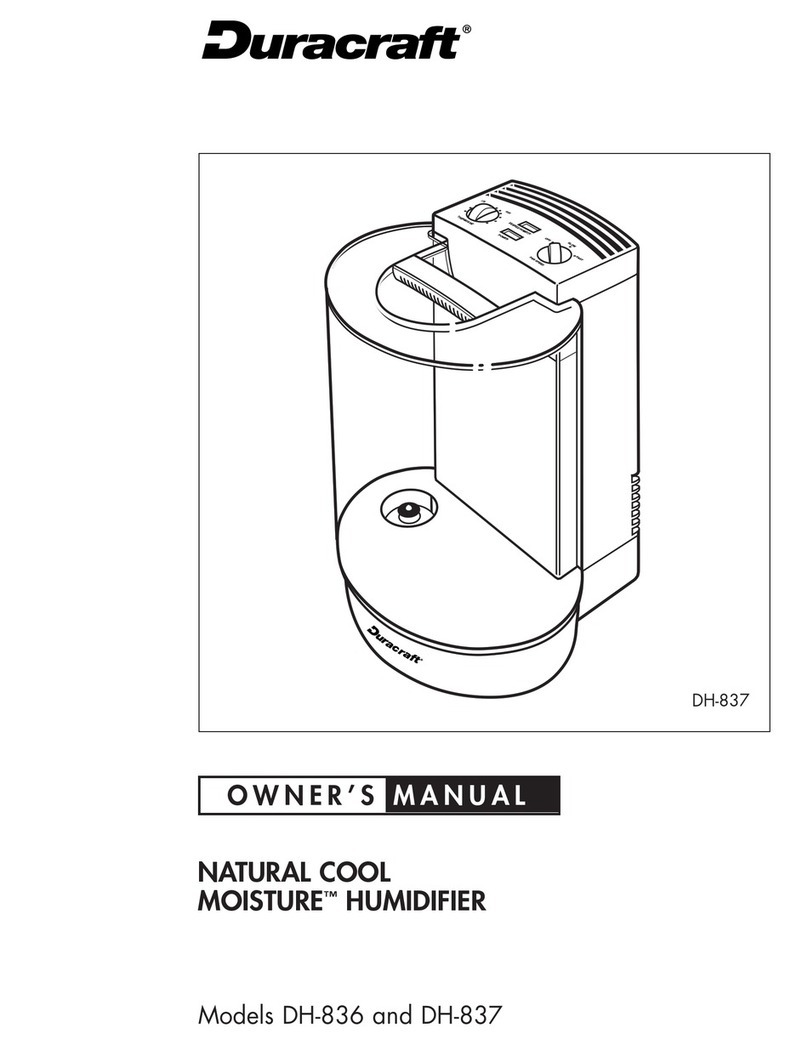 Duracraft DH-836 owner's manual