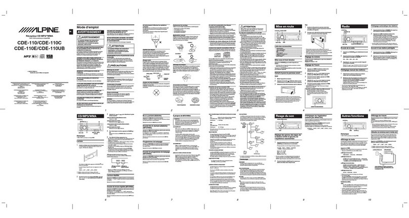Alpine CDE-110 Assembly instructions