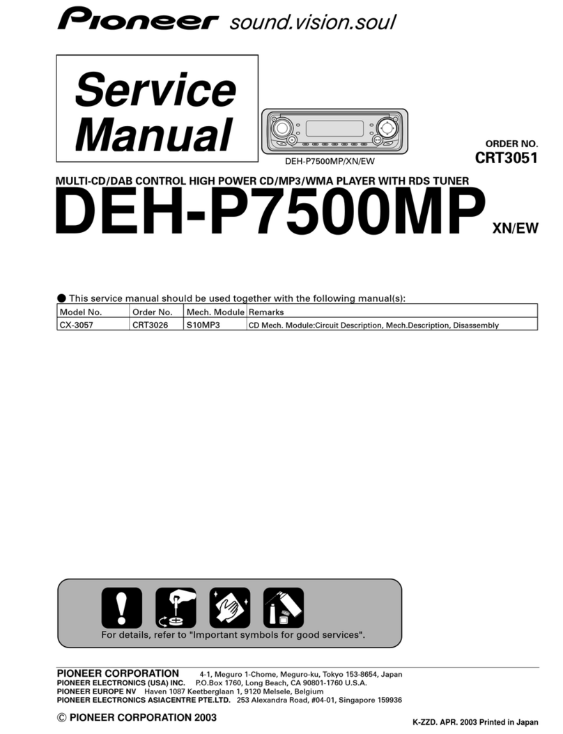 Pioneer DEH-P7500MP Service manual Pioneer DEH-P7500MP Service manual