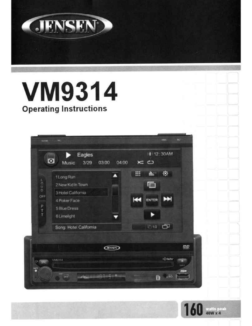 Jensen VM9314 operating instructions
