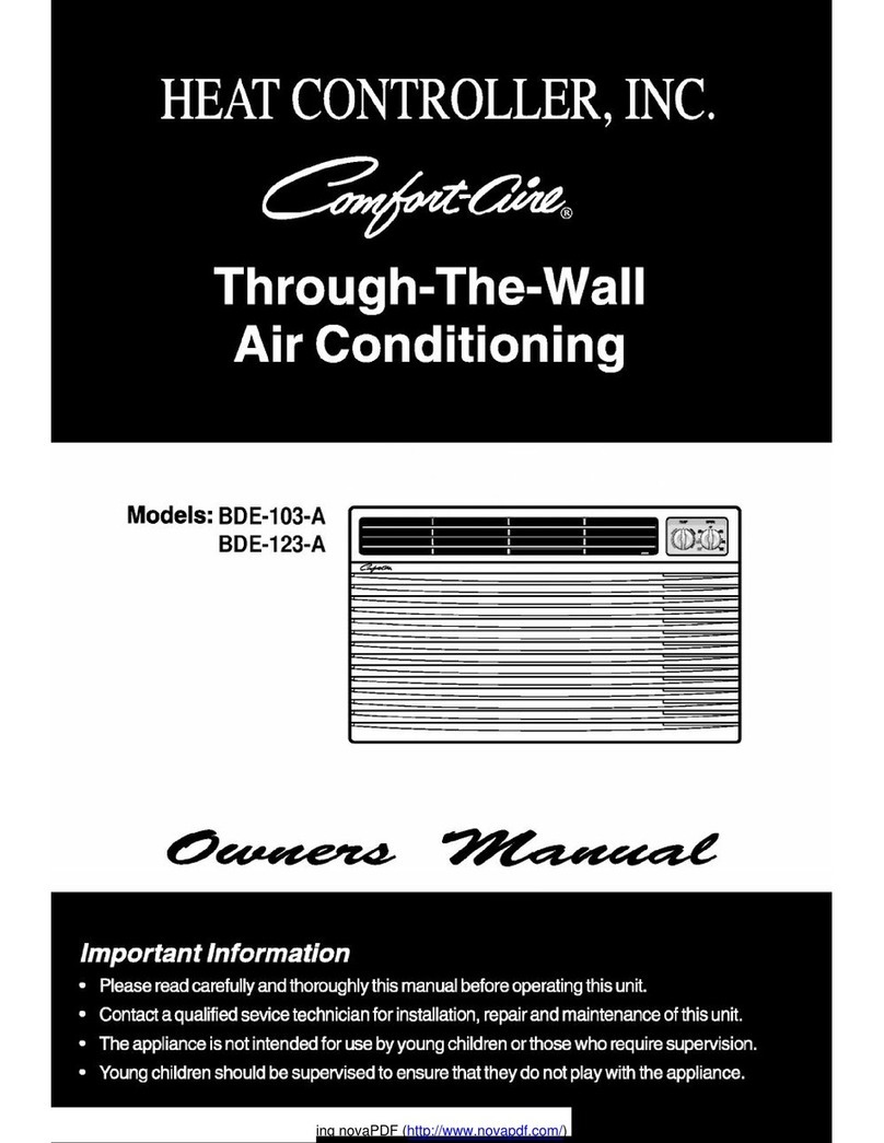 Heat Controller Comfort-Aire BDE-103-A User manual