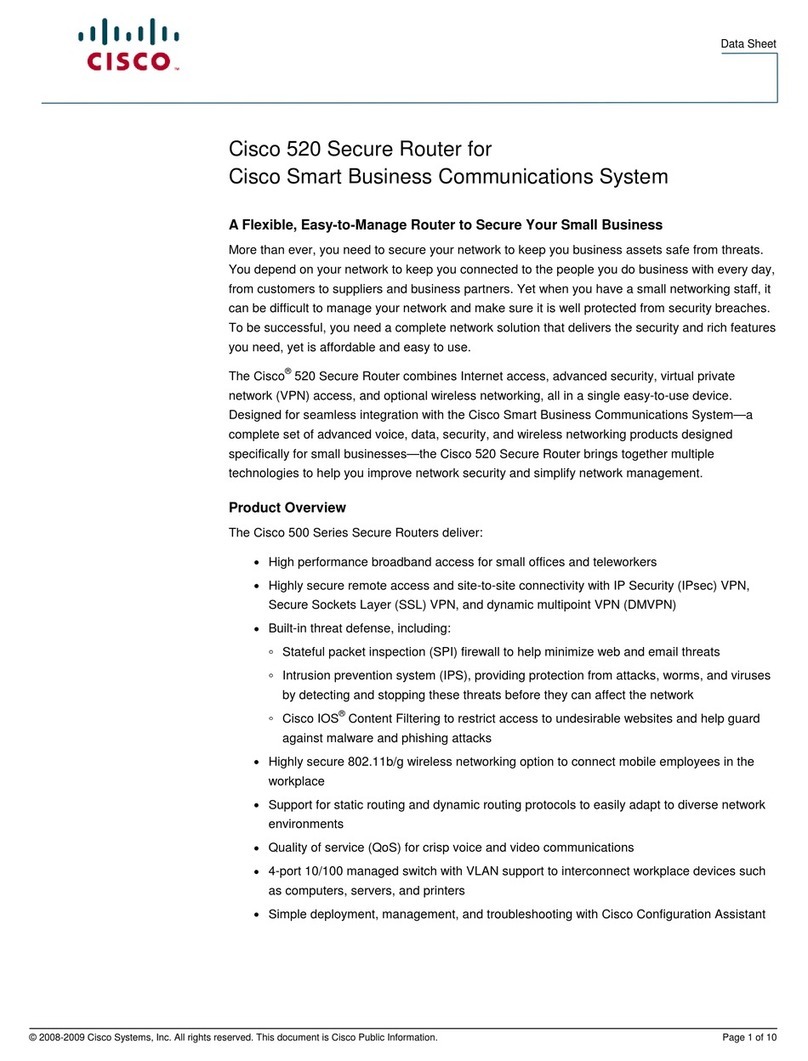 Cisco SR520W-FE-K9 User manual