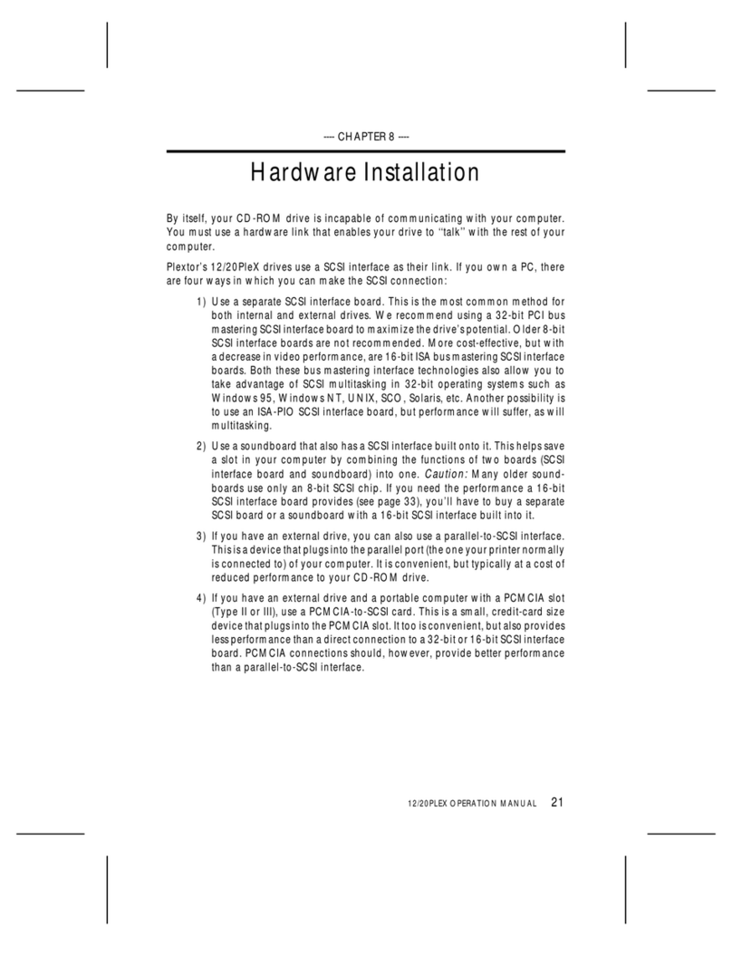 Plextor 12-20B Manual