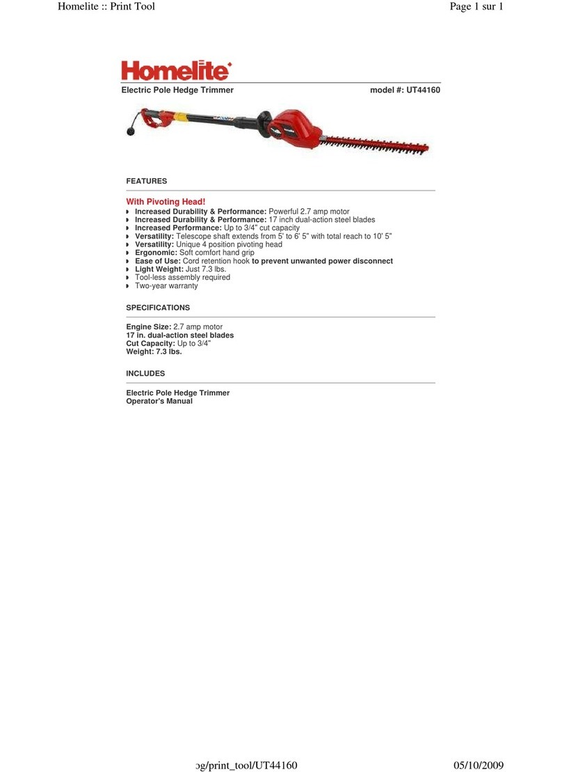 Homelite UT44160 Owner's manual