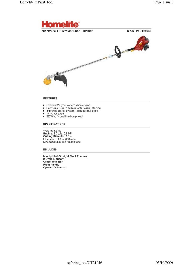 Homelite MightyLite UT21046 User manual