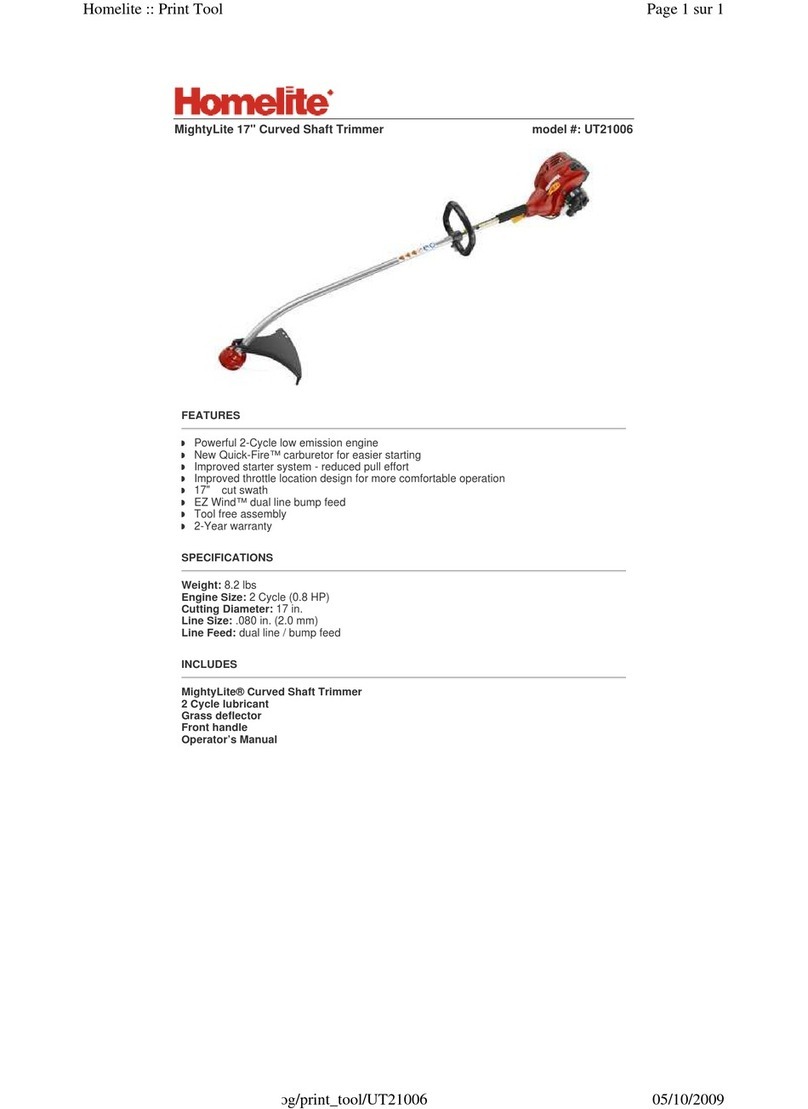 Homelite MightyLite UT21006 User manual