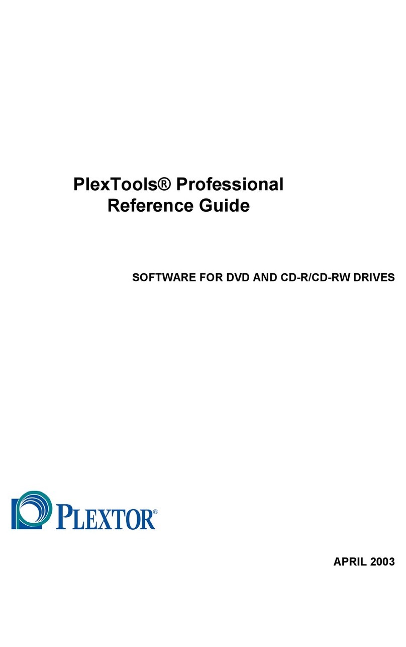 Plextor PLEXTOOLSPRO reference guide