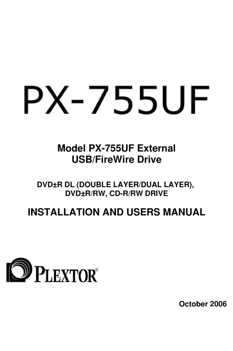 Plextor PX-755UF Installation and user manual