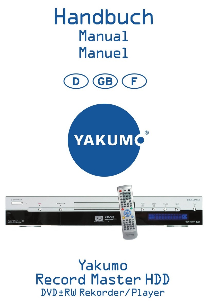 YAKUMO DVD RW RECORDER User manual