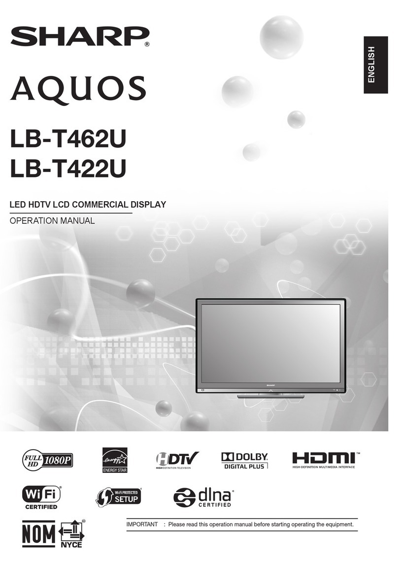 Sharp Aquos LB-T422U User manual Sharp Aquos LB-T422U User manual