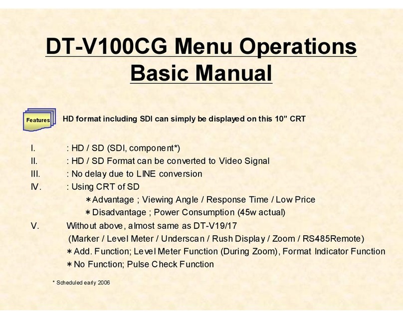 JVC DT-V100CGU - Hdtv Multi-format Monitor Installation guide JVC DT-V100CGU - Hdtv Multi-format Monitor Installation guide