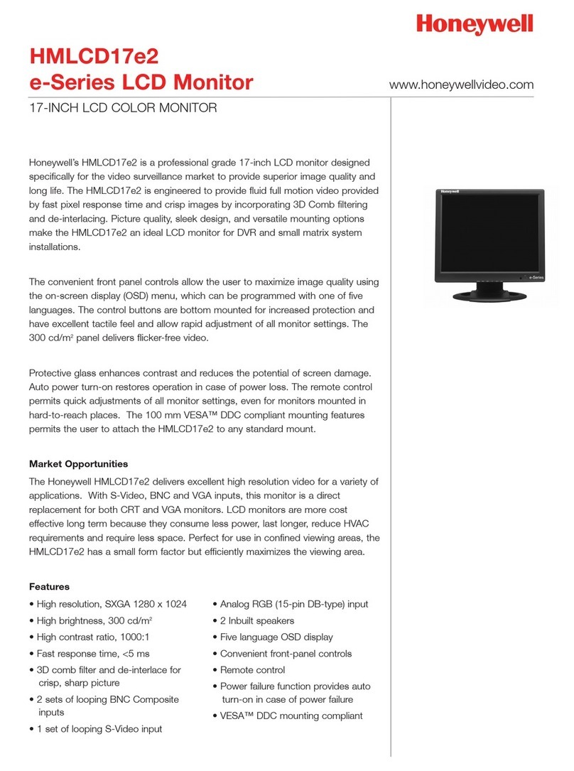 Honeywell HMLCD17E2 User manual