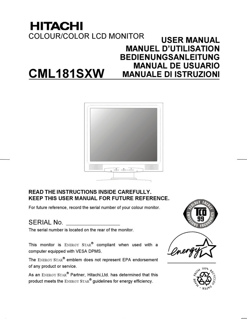 Hitachi CML181SXW User manual