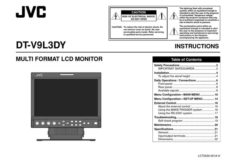 JVC DT-V9L3DY - Broadcast Studio Monitor User manual
