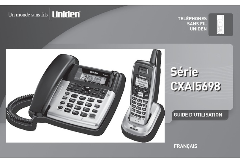Uniden CXAI5698 - Cordless Phone Base Station Service manual
