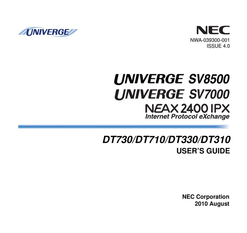 NEC DTL-6DE-1 - DT310 - 6 Button Display Digital... user guide