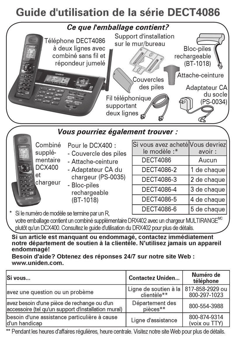 Uniden DECT4086 Service manual